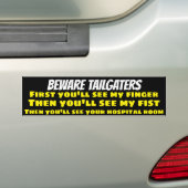Let op Tailgaters Bumpersticker (Op auto)
