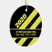 Let op tape | Bedrag 2020 Herdenkingsjaar Keramisch Ornament (Rechts)