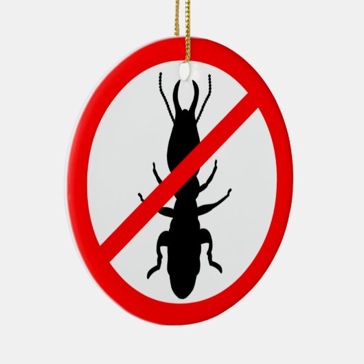 Let op Termites Keramisch Ornament (Rechts)