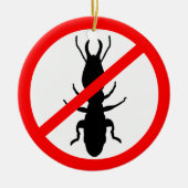 Let op Termites Keramisch Ornament (Voorkant)