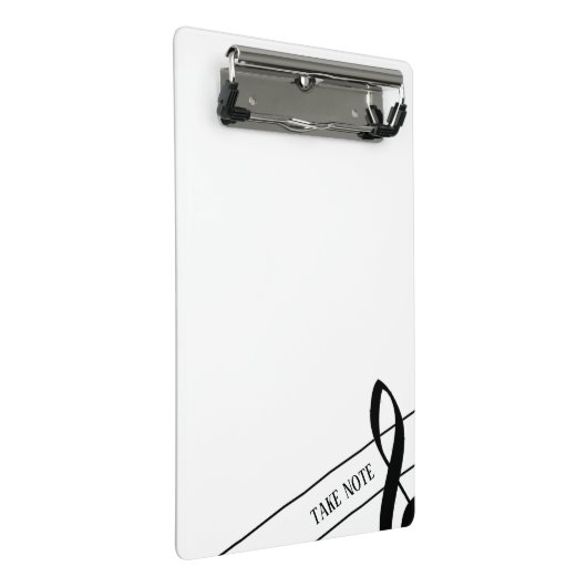 Let op Treble Clef Mini Klembord (Schuin)