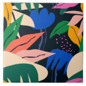 Let op tropisch patroon tegeltje (Voorkant)