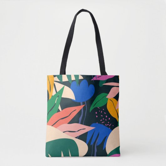 Let op tropisch patroon tote bag (Voorkant)