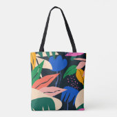Let op tropisch patroon tote bag (Achterkant)
