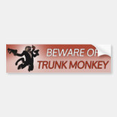 Let op: Trunk Monkey Bumpersticker (Voorkant)
