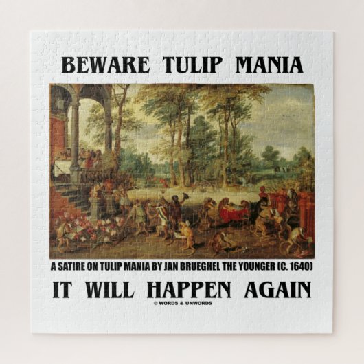 Let op Tulp Mania het zal weer gebeuren in Brueghe Legpuzzel (Verticaal)