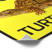 Let op Turtle Crossing Poster (Hoek)