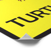Let op Turtle Crossing Poster (Hoek)
