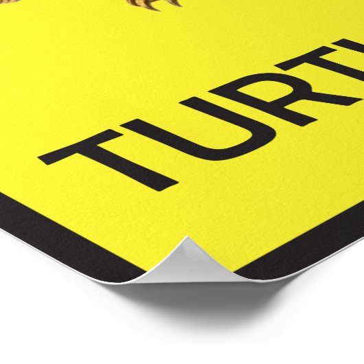 Let op Turtle Crossing Poster (Hoek)