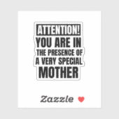 Let op u in aanwezigheid van een zeer speciale sticker (Vel)