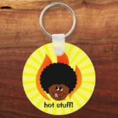 Let op u in de Aanwezigheid van Hete Stuff bent Sleutelhanger (Voorkant)