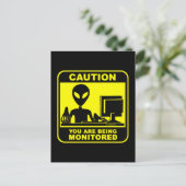 Let op! u wordt bewaakt briefkaart (Staand voorkant)