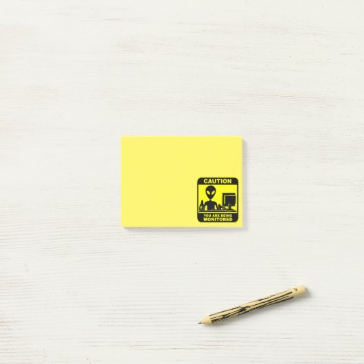 Let op! u wordt bewaakt post-it® notes (Op bureau)