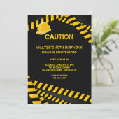 Let op Uitnodiging Bouwhelm (Staand voorkant)