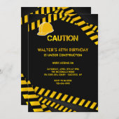 Let op Uitnodiging Bouwhelm dragen (Voorkant / Achterkant)