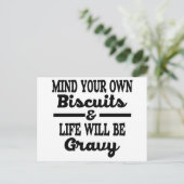 Let op Uw Eigen Zaken & zal het Leven Jus zijn Briefkaart (Staand voorkant)