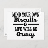 Let op Uw Eigen Zaken & zal het Leven Jus zijn Briefkaart (Voorkant / Achterkant)