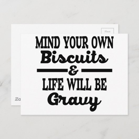 Let op Uw Eigen Zaken & zal het Leven Jus zijn Briefkaart (Voorkant / Achterkant)