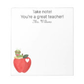 Let op Uw grote leraar, Leraar Waardering Notitieblok (Voorkant)