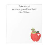 Let op Uw grote leraar, Leraar Waardering Notitieblok (Voorkant)