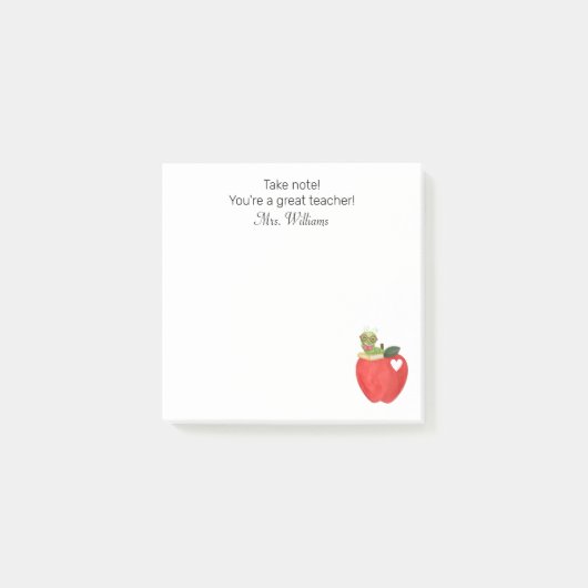 Let op Uw grote leraar, Leraar Waardering Post-it® Notes (Voorkant)