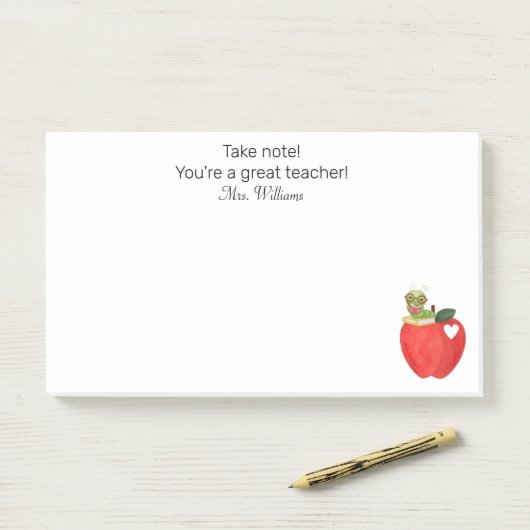 Let op Uw grote leraar, Leraar Waardering Post-it® Notes (Op bureau)