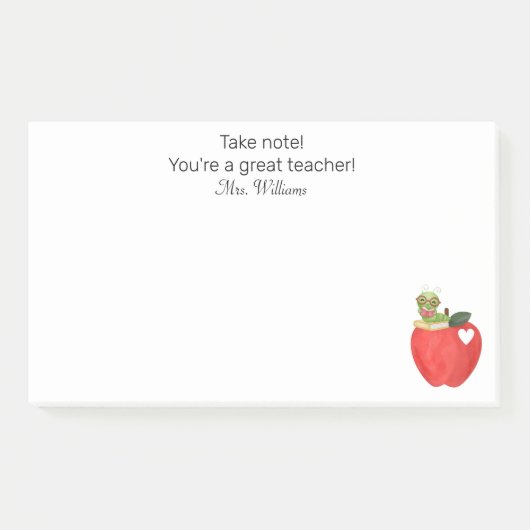 Let op Uw grote leraar, Leraar Waardering Post-it® Notes (Voorkant)