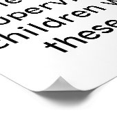 Let Op Uw Kinderen Bericht Poster (Hoek)