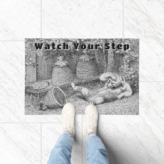 Let op uw stap Beer deurmat (Binnen)