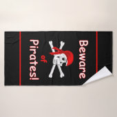 Let op van Piraten Badhanddoek (Badhanddoek)