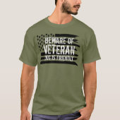 Let op Veteran Service Dog T-shirt (Voorkant)