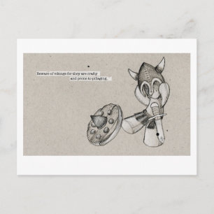 Let op Vikings Briefkaart