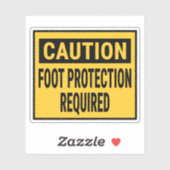 Let op voetbescherming vereist sticker (Vel)