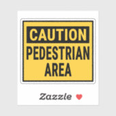 Let op voetgangersgebied sticker (Vel)
