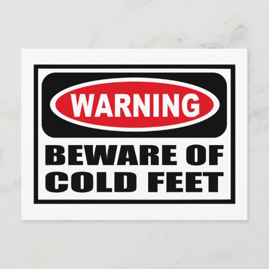 LET OP VOOR COLD FEET BRIEFKAART (Voorkant)