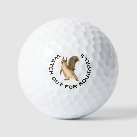 Let Op voor Eekhoorns Grappige Bruine Eekhoorn Golfballen (Voorkant)