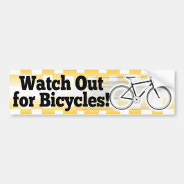 Let op voor fietsen Bumpersticker decaal