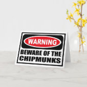 LET OP VOOR HET CHIPMUNKS WENSKAART KAART (Gele Bloem)