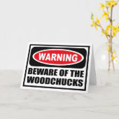 LET OP VOOR HET WOODCHUCKS WENSKAART KAART (Gele Bloem)