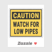Let op voor lage leidingen sticker (Vel)