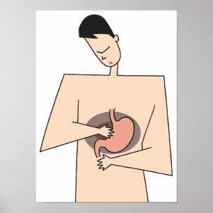 Let op voor maagproblemen. poster