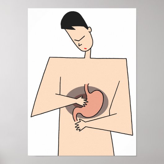 Let op voor maagproblemen. poster (Voorkant)