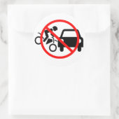 Let op voor motorfietsen ronde sticker (Tas)