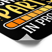 Let op vrijgezellenfeest in uitvoering van bruid t poster (Hoek)