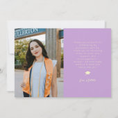 Let op Wereld Multi Foto Wisteria Afstuderen Aankondiging (Achterkant)