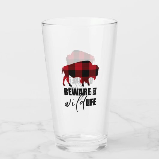 Let op Wilde Life Buffalo Pset ID669 Glas (Achterkant)