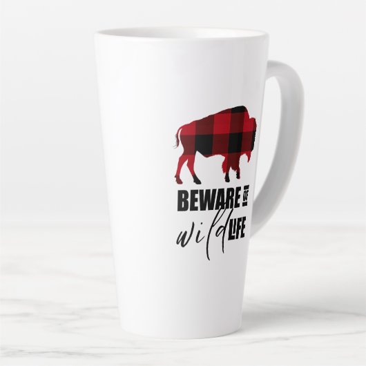Let op Wilde Life Buffalo Pset ID669 Latte Mok (Rechterhoek)