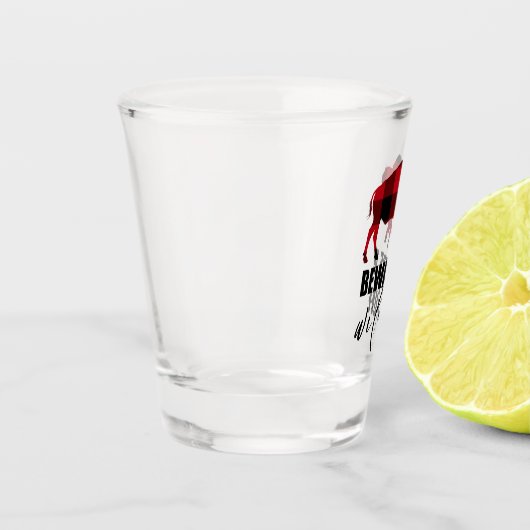 Let op Wilde Life Buffalo Pset ID669 Shot Glas (Links)
