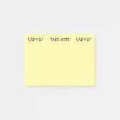 Let op Yellow Music Post-it Notes (Voorkant)