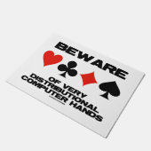 Let op zeer gedistribueerde computerhanden deurmat (Schuin)